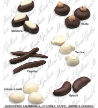 Chocolats fourrés à nu, 250 Gr.