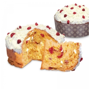 Panettone naturally leavened with sour cherry and scented cream with strega liqueur 1 Kg iMarigliano