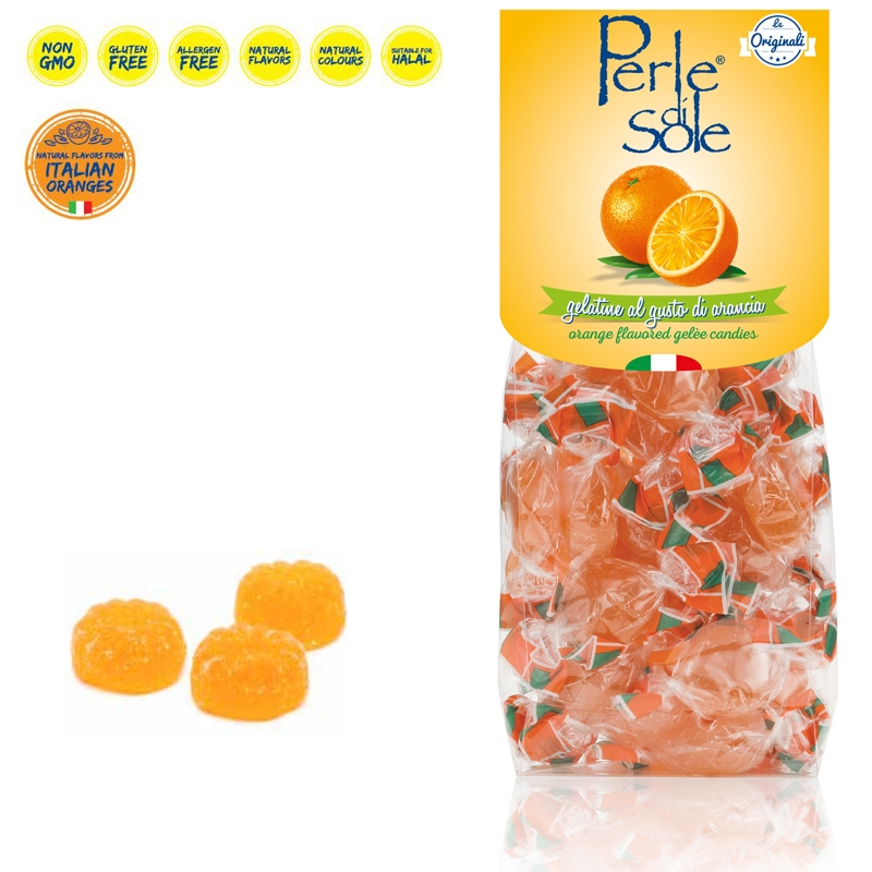 Perle di Sole Orange Drops Made with Essential Oils of Oranges from Sorrento (17.6 oz | 500 g)