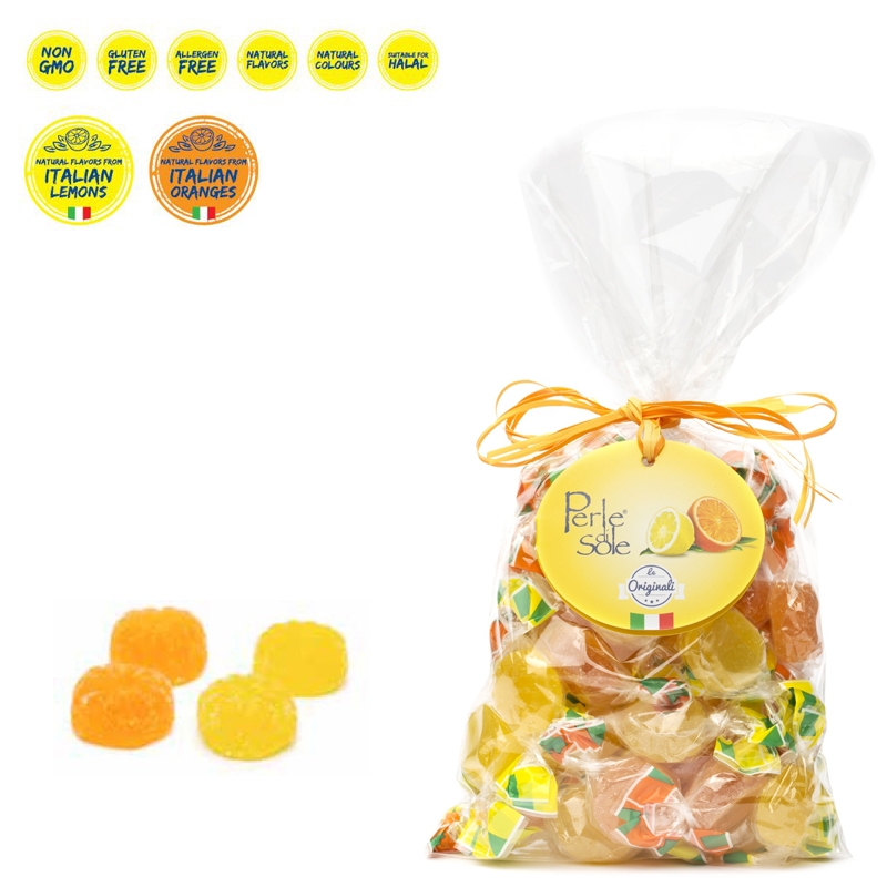 Lemon and Orange Flavored Gelèe Candies 350 Gr. - Perle di Sole