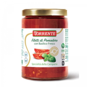 Rodajas de tomate San Marzano con albahaca 330g - La Torrente