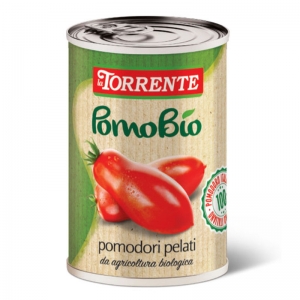 Geschälte Tomaten aus biologischem Anbau PomoBio aus 500g - La Torrente