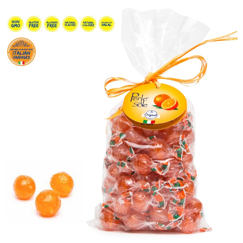 Perle Di Sole Orange Hard Candy 200g - Little Italy Ltd