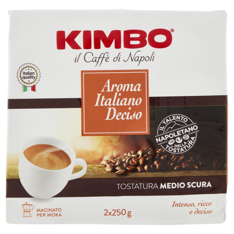 Kimbo Classico Caffe' Macinato Per Moka Confezione Da 2x250 Grammi -  Buonitaly