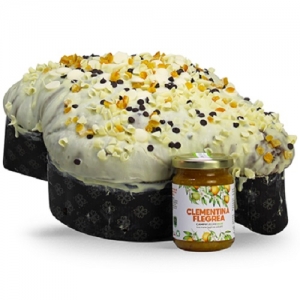 Campi Flegrei Colomba with candied fruits 1Kg.+Jar of Clementine Jam 100 Gr.