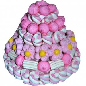 Torta di Marshmallows rosa Bulgari 580 Gr.