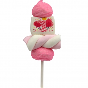 Marshmallow Mini Spiedino "1° compleanno rosa " bulgari 22 Gr.