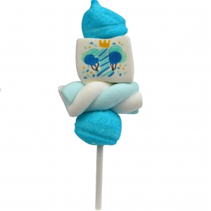 Marshmallow Mini-Spieß "1. Geburtstag blau" Bulgari 22 Gr.