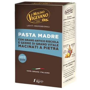 Pasta Madre mit Urweizenrisciola und Vitalweizenkeimstein gemahlen 1 Kg. - Molino Vigevano.