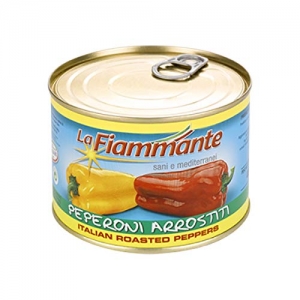 LA FIAMMANTE WHOLE PEELED ROASTED PEPPERS IN CAN 400 Gr.