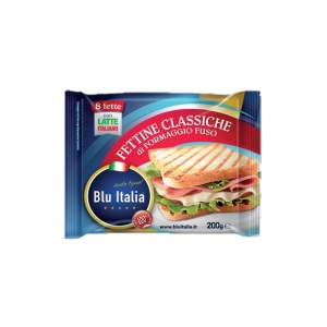 Tranches classiques de fromage fondu 200 Gr. Blu Italia 