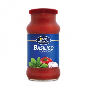 Ready to use tomato sauce with basil 350 Gr. "O sole e Napule"