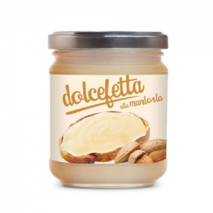 dolcefetta almond sweet spreadable cream 180 Gr - "O sole e napule"  ( SHELF LIFE 30 GIUGNO 2024 )