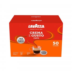Café 50 Dosettes Crème et Goût Fort  Lavazza 