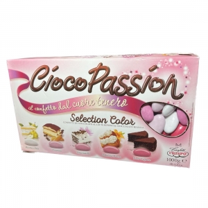 Confetti Pelino - Sugared Almonds Ciocomandorla - Pink with Chocolate -  300 gr