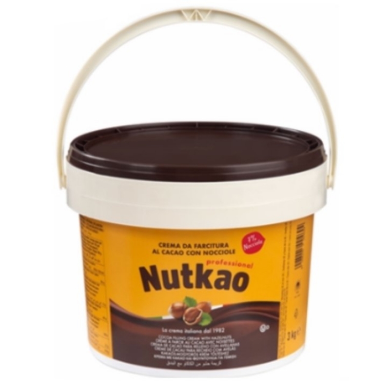 Nutkao Crème Lait et Noisettes Estompante 350GR Chocolat Nutella Blanc  Cacao