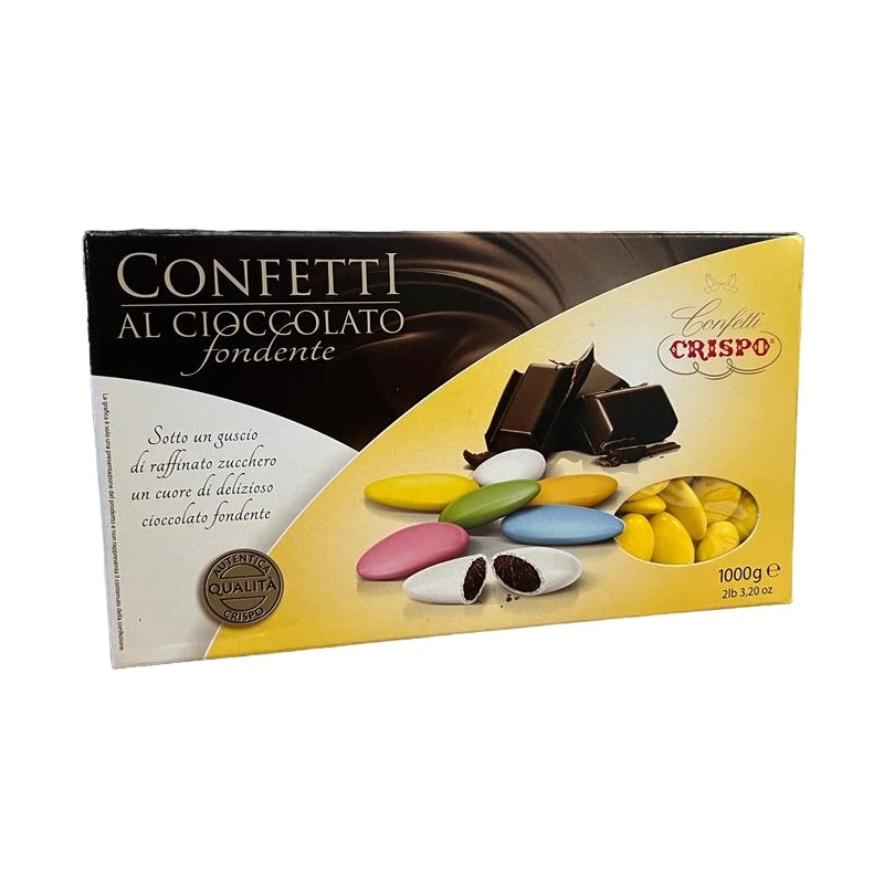 Confetti Crispo al Cioccolato Fondente giallo 1 Kg.