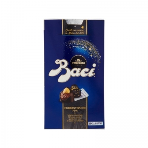 Baci Perugina Zartbitterschokolade 70% in einer 200-Gr.-Schachtel.