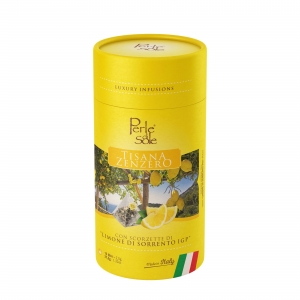 Perle di Sole Ginger Herbal Tea with Sorrento Lemon Zest IGP 37.5 Gr.