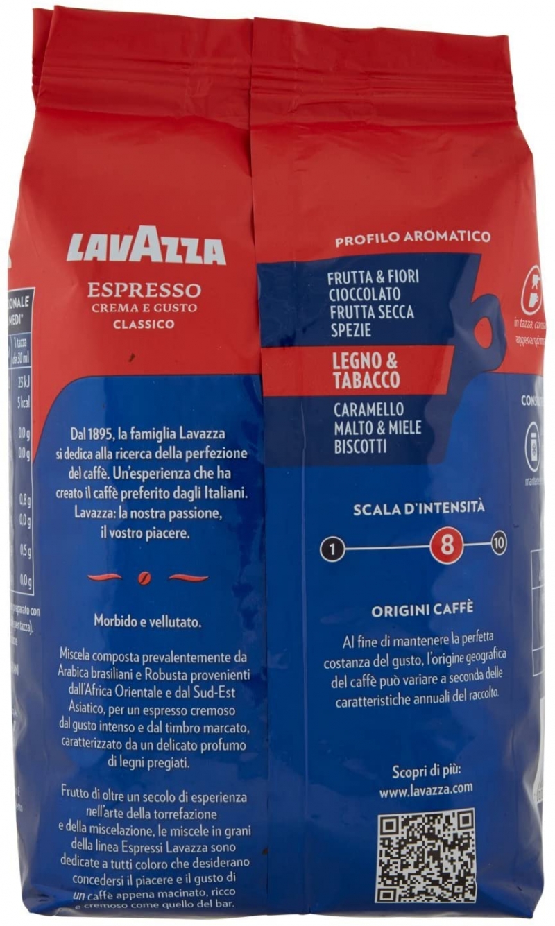 Lavazza Espresso Crema e Gusto 1000g Whole Beans